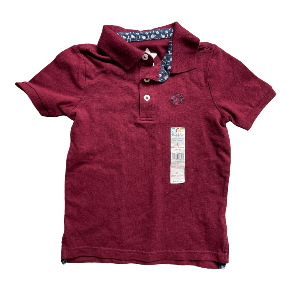 NWT 365 Kids by Garanimals football polo shirt